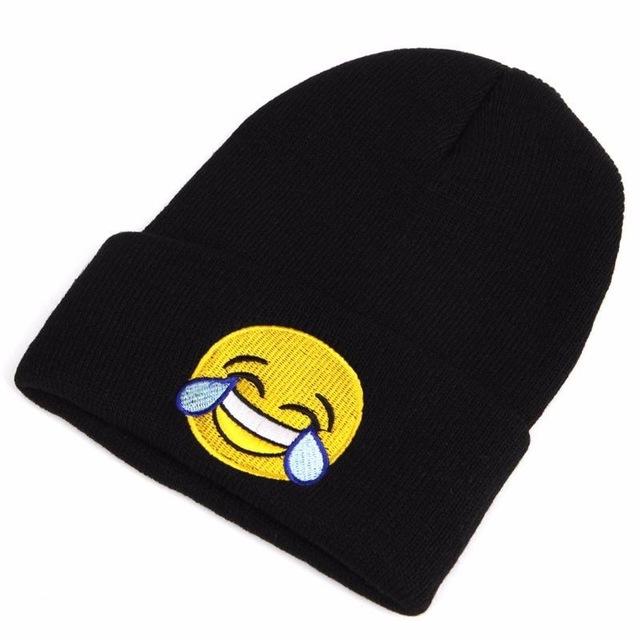 Hot! Emoji Knit Beanie Cap Adult Child Mens Winter Warm Hat Unisex Hip Hop Adjustable