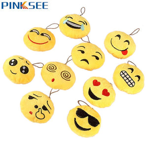 Fashion Soft Toy Keychain 10 styles Emoji Smiley Emoticon Amusing Key Chain Holder Keyring For Women Men Pendant Accessories