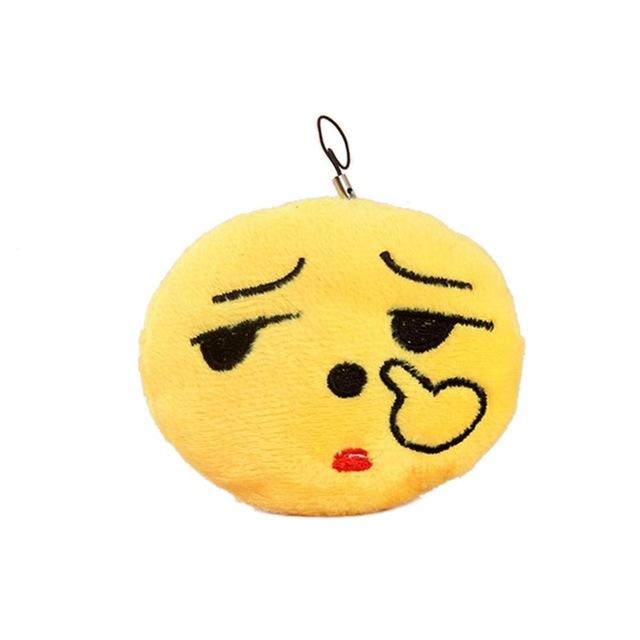 Fashion Soft Toy Keychain 10 styles Emoji Smiley Emoticon Amusing Key Chain Holder Keyring For Women Men Pendant Accessories