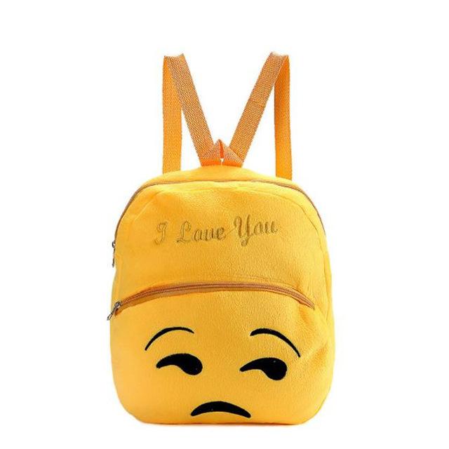 CHAMSGEND Plush Backpack Cute Emoji Shoulder School Child Bag Backpack Satchel Rucksack Toys For kids  High Quality WNov29