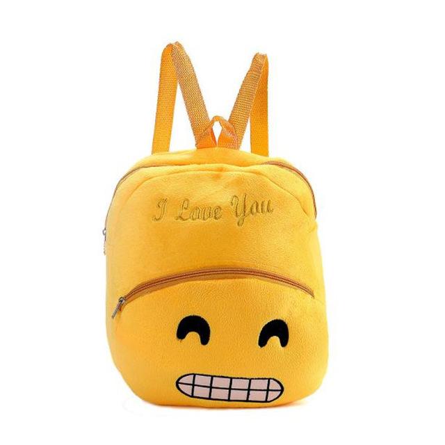 CHAMSGEND Plush Backpack Cute Emoji Shoulder School Child Bag Backpack Satchel Rucksack Toys For kids  High Quality WNov29