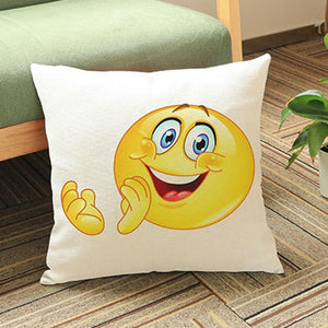 Super Deal emoji pillow smiley face pillow Cute QQ Expression Square Pattern Pillowslip Case XT