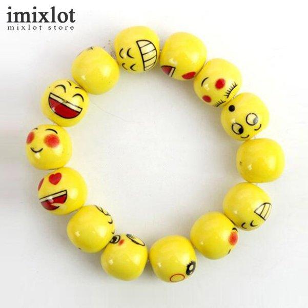 Lovely Emoji Bracelets for Women DIY Jewelry Emoticon Ceramic Beads Friendship Bracelets Xmas Gifts