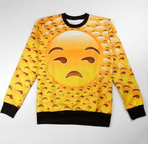 Hot Fashion EMOJI Sweat For Women/Men Network Expression Print Sweatshirt Funny 3d Hoodies Lovely Cute Cartoon Clothes 4 Size