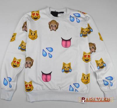 Hot Fashion EMOJI Sweat For Women/Men Network Expression Print Sweatshirt Funny 3d Hoodies Lovely Cute Cartoon Clothes 4 Size