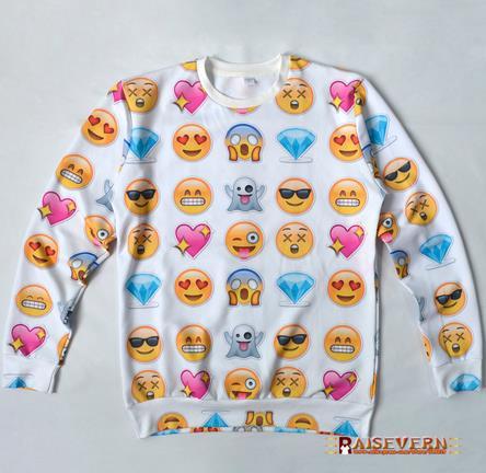 Hot Fashion EMOJI Sweat For Women/Men Network Expression Print Sweatshirt Funny 3d Hoodies Lovely Cute Cartoon Clothes 4 Size