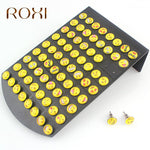 ROXI 36 Pairs Emoji Earrings Funny Face Ear Stud Earrings For Women Girls Happy Face Fashion Jewelry Boucles D'Oreille 2017Gifts