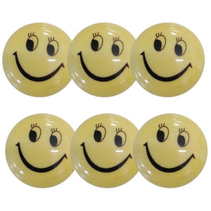 6 Pcs Cute Round Cartoon Smile Smiley Emoji Face Refrigerator Sticker Fridge Magnet Toy (Random Color)