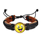 Fashion Neutral Yellow Cute Emoji Braid Band Bracelet