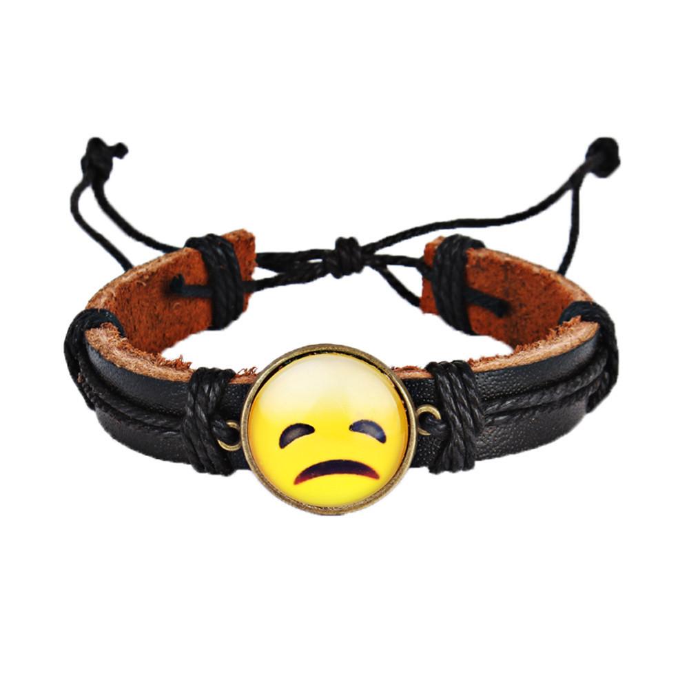 Fashion Neutral Yellow Cute Emoji Braid Band Bracelet