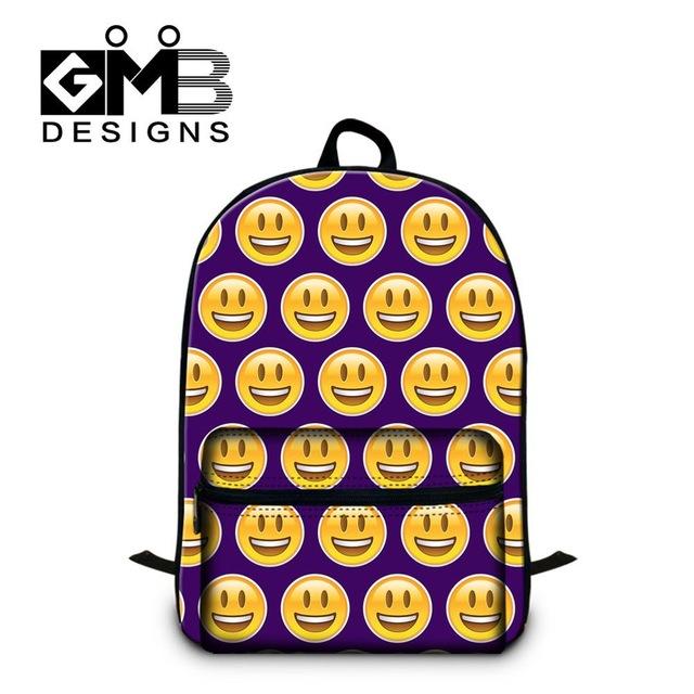 Dispalang Children School Bags For Teenagers Emoji Print Men Women Laptop Backpacks Students Shoulder Schoolbag Book Bag Mochila