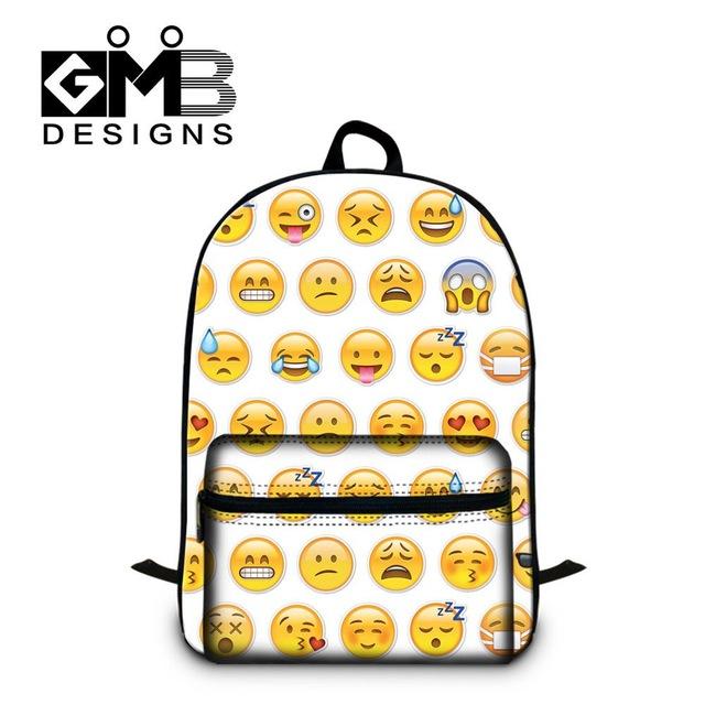 Dispalang Children School Bags For Teenagers Emoji Print Men Women Laptop Backpacks Students Shoulder Schoolbag Book Bag Mochila