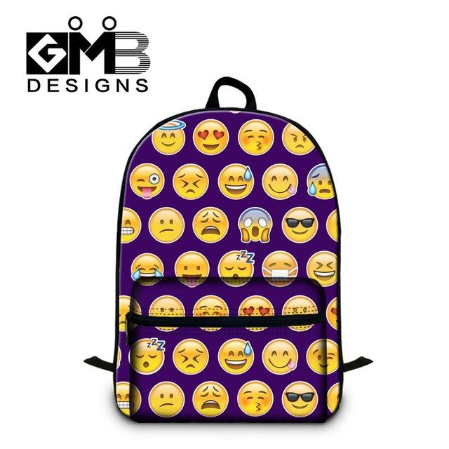 Dispalang Children School Bags For Teenagers Emoji Print Men Women Laptop Backpacks Students Shoulder Schoolbag Book Bag Mochila