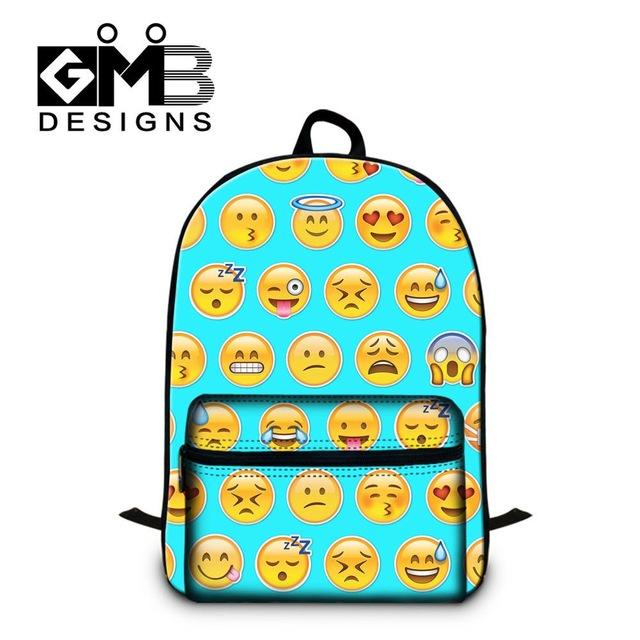 Dispalang Children School Bags For Teenagers Emoji Print Men Women Laptop Backpacks Students Shoulder Schoolbag Book Bag Mochila