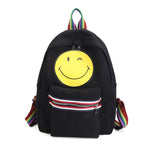 Casual Backpack female Emoji Canvas Leisure Package Single back pack Shoulder Bag Smiling Face Schoolbag Mochilas femininas