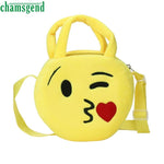 CHAMSGEND 18*18*5CM Plush Backpack Emoji Shoulder Bag Toy For kid Children Cute Backpack Rucksack High Quality WNov29