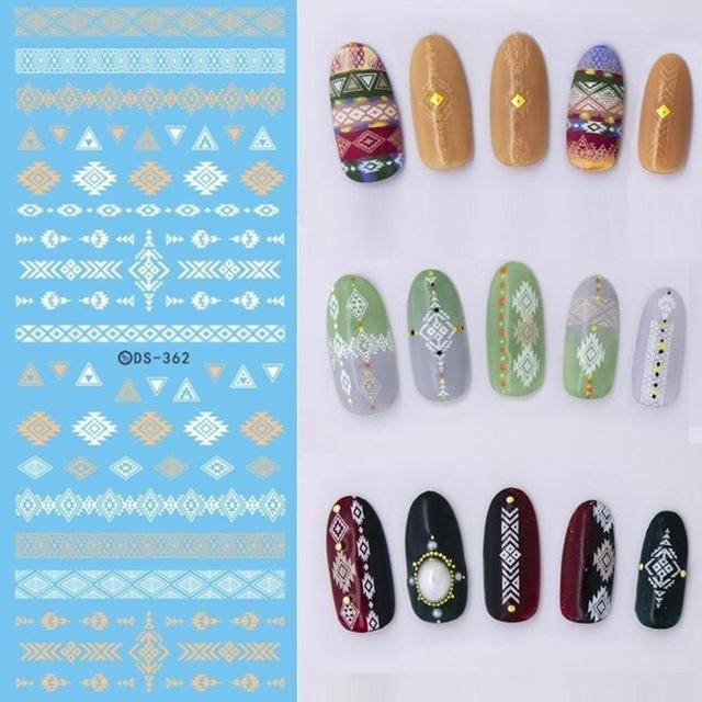 LEARNEVER New arrival  Cute Emoji Women Designs Water Transfer Nail Art Sticker Nail Art Decals Makeup Emoticons M03798