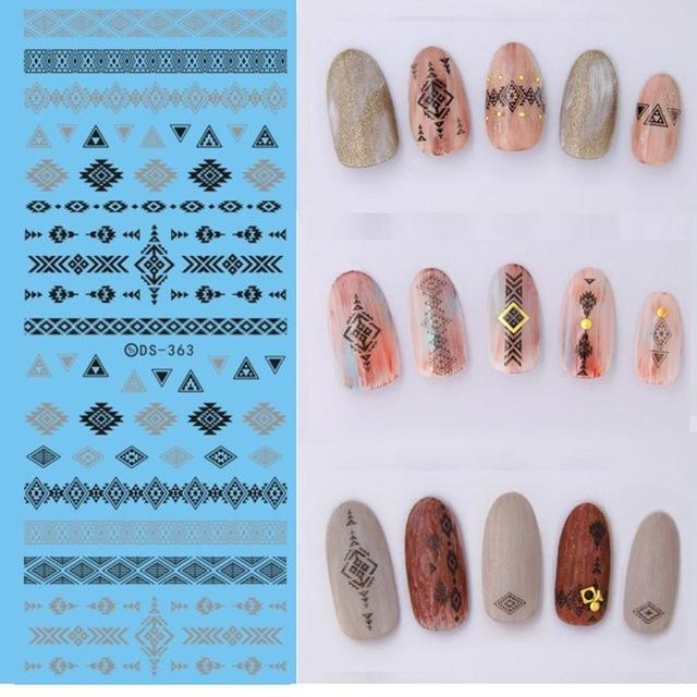 LEARNEVER New arrival  Cute Emoji Women Designs Water Transfer Nail Art Sticker Nail Art Decals Makeup Emoticons M03798