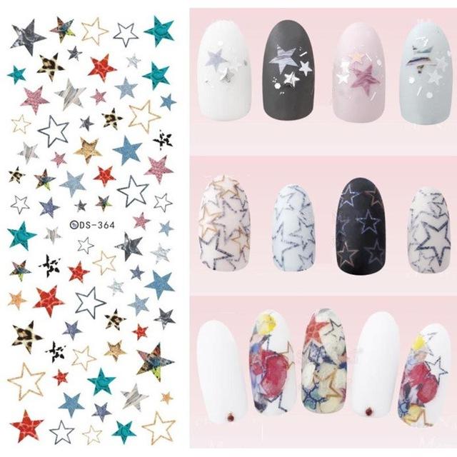 LEARNEVER New arrival  Cute Emoji Women Designs Water Transfer Nail Art Sticker Nail Art Decals Makeup Emoticons M03798