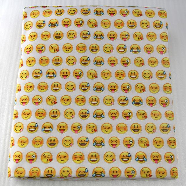 Emoji Smile Printed Polyester Cotton Textile