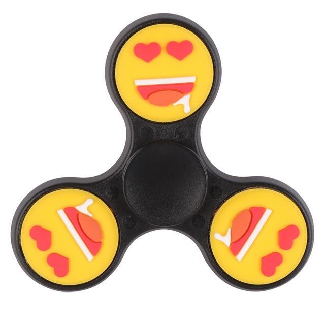 hand Stickers  spinner EDC emoji finger spinner Plastic Hand Spinner Finger For Autism and ADHD Anti Stress spiner Toy