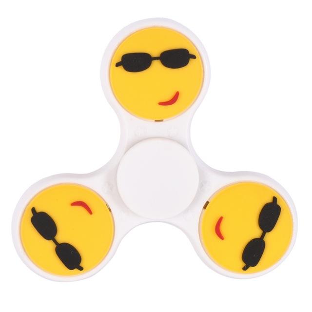 hand Stickers  spinner EDC emoji finger spinner Plastic Hand Spinner Finger For Autism and ADHD Anti Stress spiner Toy