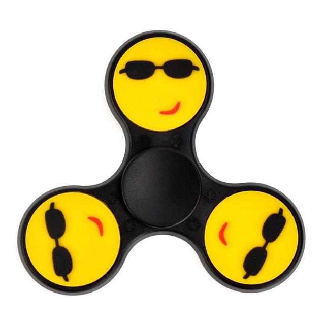 hand Stickers  spinner EDC emoji finger spinner Plastic Hand Spinner Finger For Autism and ADHD Anti Stress spiner Toy