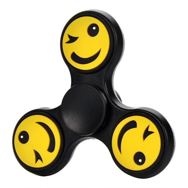 hand Stickers  spinner EDC emoji finger spinner Plastic Hand Spinner Finger For Autism and ADHD Anti Stress spiner Toy